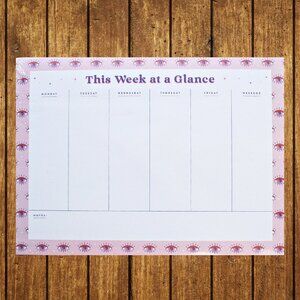Weekly Planner Desk Pad Undated Weekdays Weekend Eye Protector Sealed Brand New